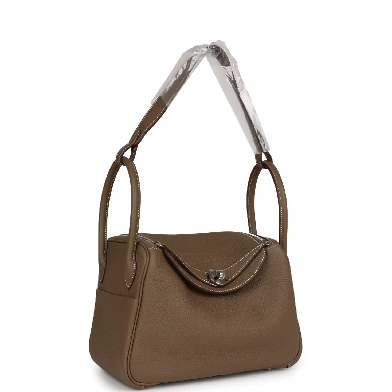 Easy - to - Clean Hermes Bags for Busy LifestylesHermes Lindy 26 Etoupe Clemence Palladium Hardware