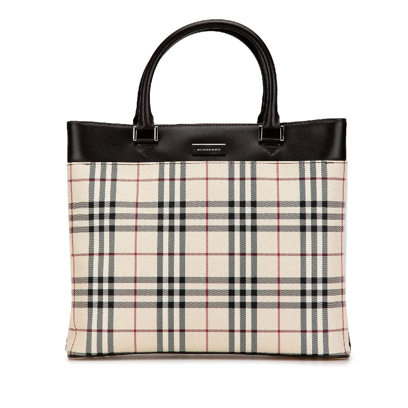 Seasonal - Exclusive Hermes Bags for Summer GetawaysBrown Burberry House Check Canvas Tote