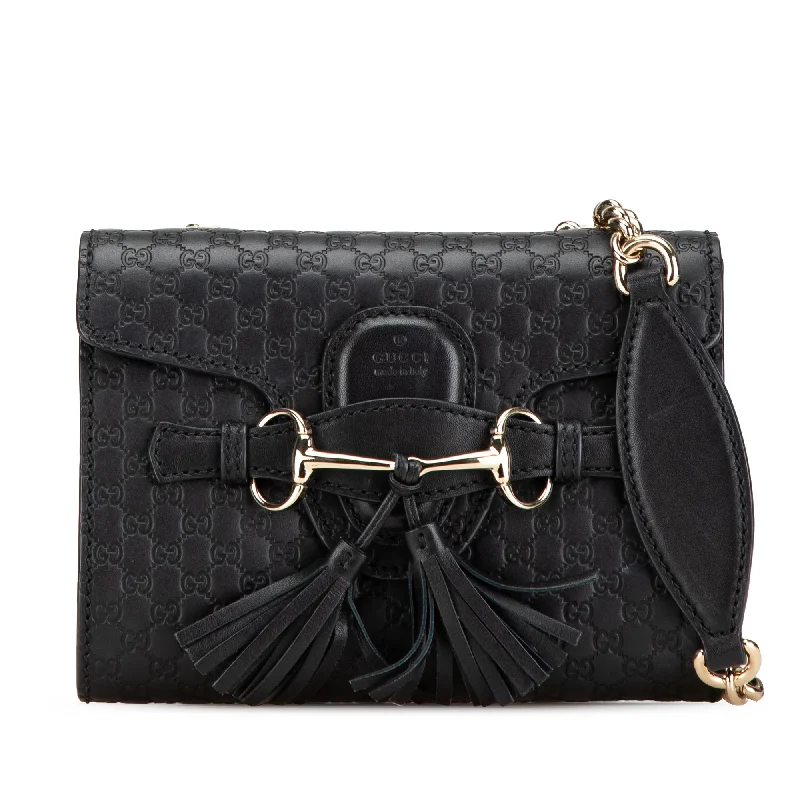 Sporty - Inspired Hermes Bags for Active LifestylesBlack Gucci Mini Microguccissima Emily Crossbody