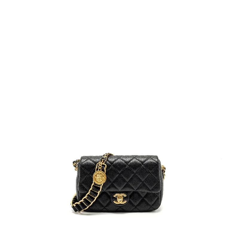 Chanel Chain Strap Handbag for Everyday UseChanel 21A Detailed Chains Flap Bag Caviar Black GHW (Microchip)