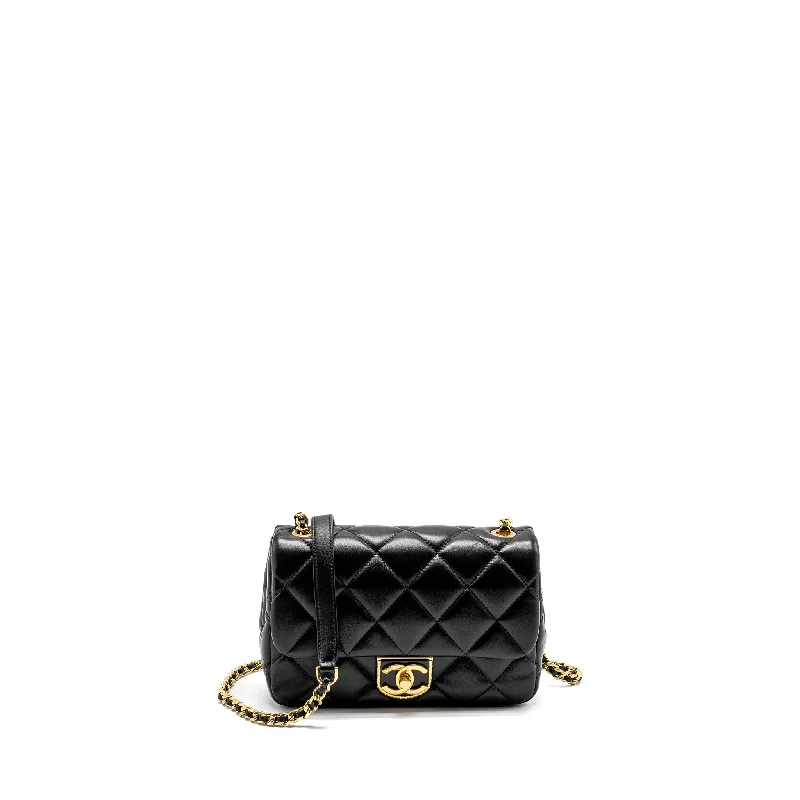 Chanel Chain Strap Handbag for Everyday UseChanel 22B Mini FlapBag Lambskin Black GHW (Microchip)