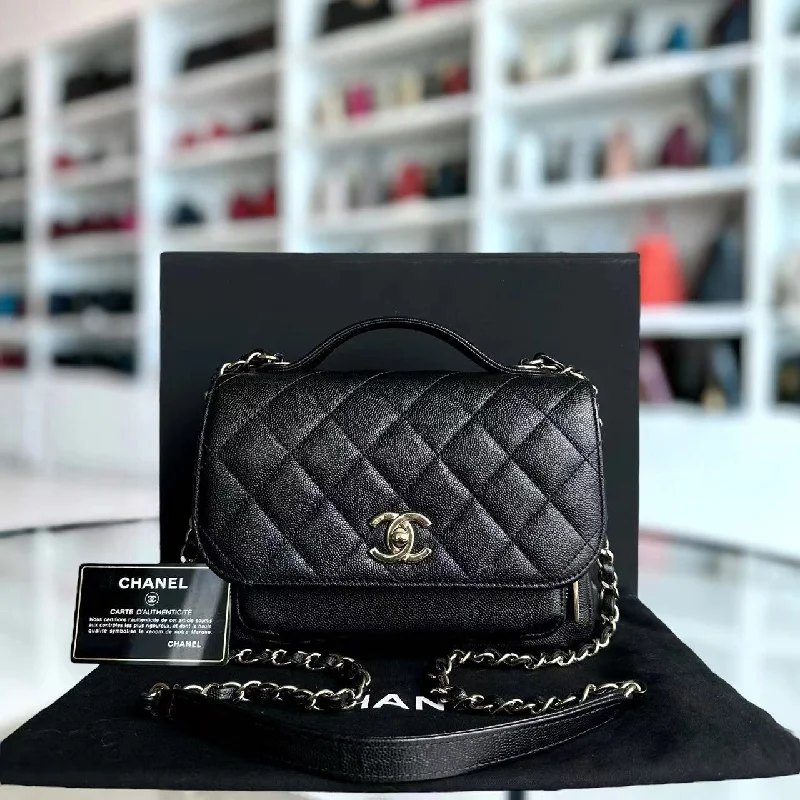 Chanel New Arrival Handbag with Gold HardwareCaviar Medium Business Affinity 23CM Quilted Calfskin Black GHW No 25