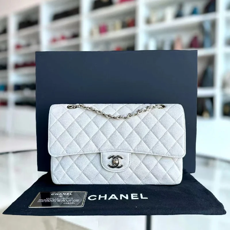 Chanel Limited Edition Handbag for CollectorsCaviar Double Flap 25CM Quilted Calfskin White GHW No 23