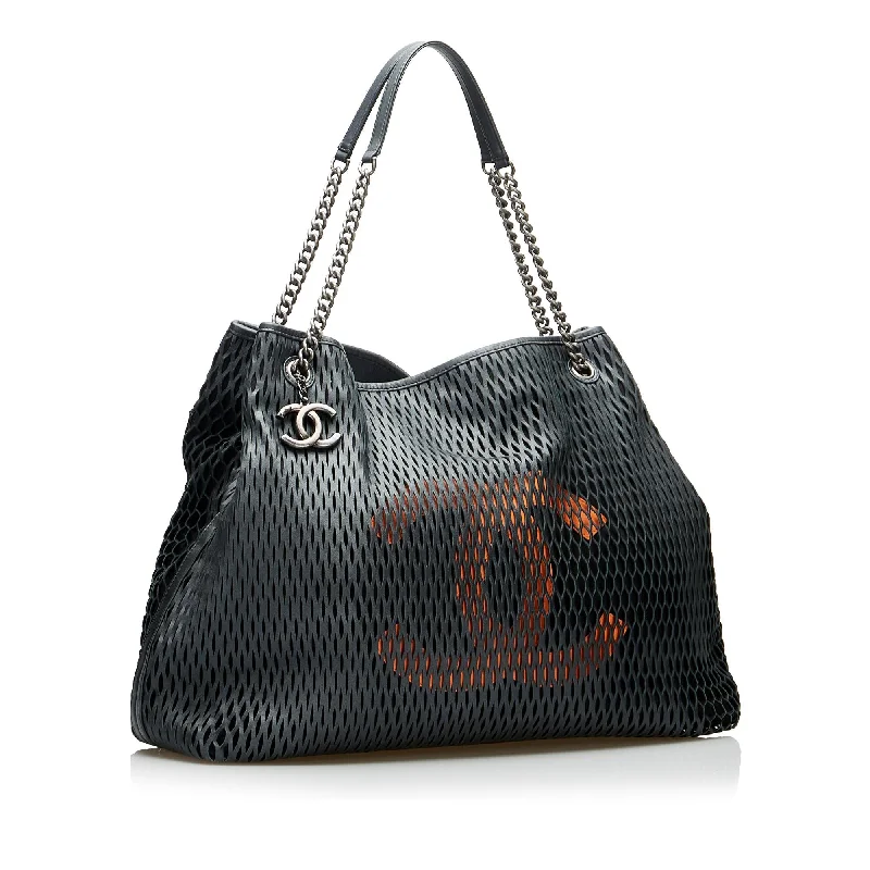 Chanel Colorful Handbag for Spring OutfitsChanel CC Perforated Leather Tote Bag (gDassU)