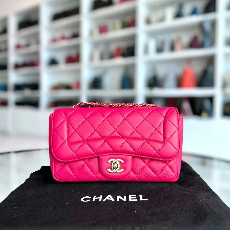 Chanel Lightweight Handbag for Daily ErrandsMademoiselle Chic Seasonal Flap Mini Quilted Lambskin Hot Pink GHW No 21