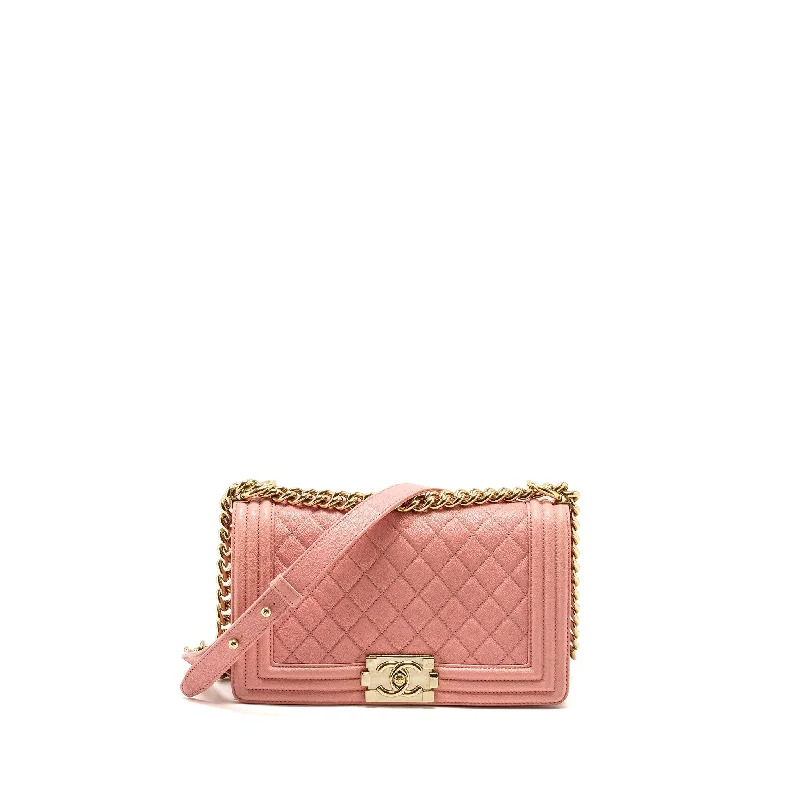 Chanel Medium Tote Bag for Office LadiesChanel Medium Boy Bag Caviar PINK LGHW