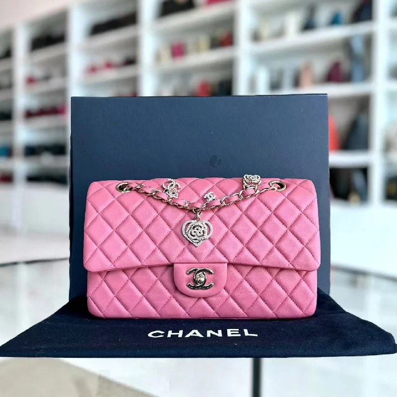 Chanel Colorful Handbag for Spring OutfitsValentine Crystal Heart Limited Edition Pink LGHW No 19