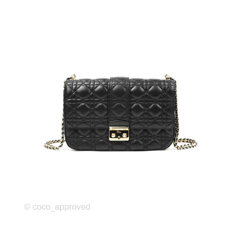 Chanel Classic Flap Bag for Evening PartyChanel Medium Miss Dior Flap Bag Black Cannage Lambskin Gold Hardware