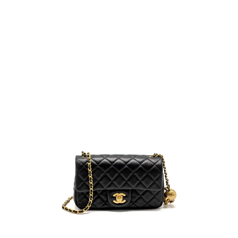 Chanel Chain Strap Handbag for Everyday UseChanel Pearl Crush mini Rectangular flap bag lambskin black GHW (microchip)