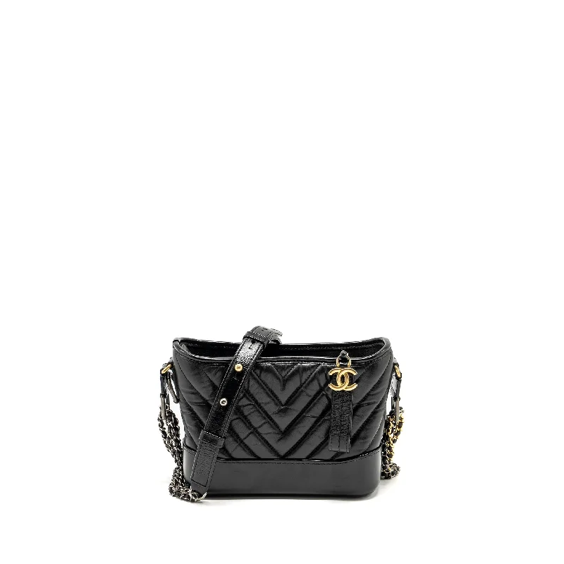 Chanel Limited Edition Handbag for CollectorsChanel Small Chevron Gabrielle Hobo Bag Calfskin Black Multicolour Hardware